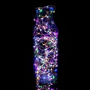 Instalatie de Craciun, Liniara, 3 m, Baterii, 30 LED-uri, 2 Jocuri de Lumini, Fir Cupru, Multicolor - Img 2