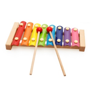 Instrument Muzical Xilofon Flippy, din Lemn, 8 Note Muzicale, 2 Bete de Percutie, 4-6 Ani, Multicolor - Img 15