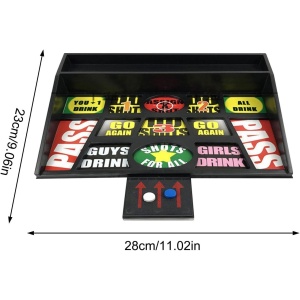 Joc de baut cu banuti Flippy, Pahare de Shot din Sticla Incluse, distractiv si interactiv, 23x28 cm, multicolor - Img 3