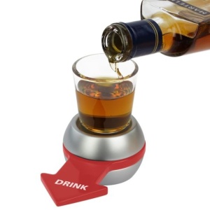 Joc de baut Drink Spin Flippy, 10.3 x 11.5 cm, Pahar de Shot din Sticla, gri - Img 5
