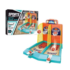 Joc de Masa Mini Baschet Interactiv pentru Copii, Flippy, pentru 2 Jucatori, 6 Mingi Incluse, 22x16.5x18.2 cm, Multicolor - Img 2