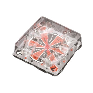 Joc de societate cu 4 pahare de shoturi din sticla Flippy, ruleta norocului, pentru petreceri, 17x17x7.5cm - Img 4