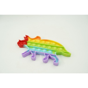 Jucarie antistres din silicon, Flippy, Pop It Now and Flip It, Dinozaur mic, Multicolor V3 - Img 2