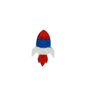 Jucarie antistres din silicon Flippy, Pop it Now and Flip It ,Racheta ,Multicolor - Img 1