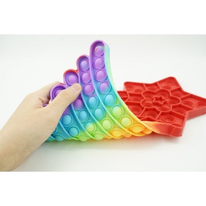 Jucarie antistres din silicon, Flippy, Pop It Now and Flip It, Stea cazatoare, Multicolor - Img 4