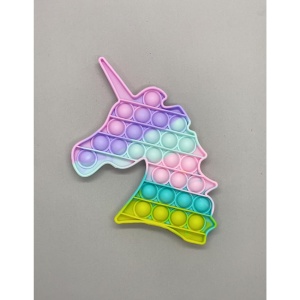 Jucarie antistres din silicon, Pop it Now and Flip It, Unicorn, Multicolor, Model 3 - Img 5
