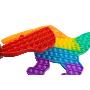 Jucarie antistres din silicon Pop it now, forma Dinozaur, multicolor, urias - Img 3