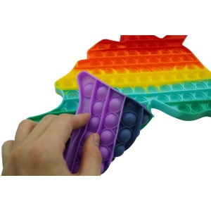 Jucarie antistres din silicon Pop it now, forma Unicorn, multicolor, urias - Img 6