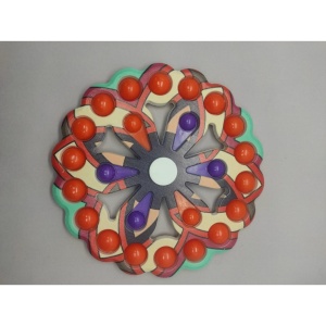 Jucarie antistres, simple dimple, fidget toy spinner, cu 24 buline, Multicolor, mix, Flippy - Img 5
