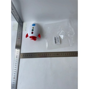 Jucarie de baie pentru copii, Flippy, Racheta de apa, 11 cm, Alb - Img 11