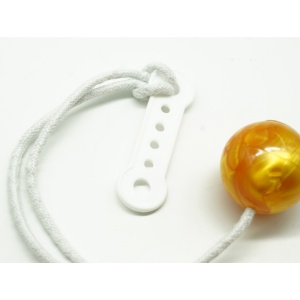 Jucarie interactiva cu bile, Flippy, Clackers ball, antistres, Galben, 40 mm - Img 3