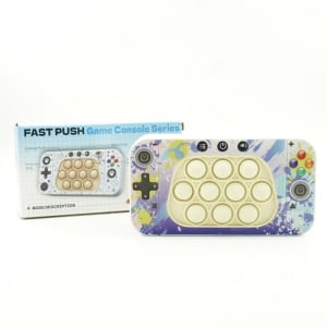 Jucarie interactiva tip consola pentru copii Flippy, speed push whack-a-mole, joc de viteza pop it, material ABS/silicon, cu nivele, sunete si lumini, 15.5 x 7.6 x 5.3 cm, model culori, multicolor - Img 4