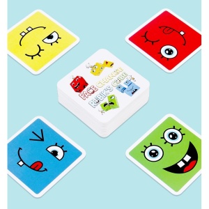 Jucarie Pentru Copii Montessori Flippy, Cub din Lemn, Asamblare Fete, 64 de Carti Distractive, pentru Baieti si Fete, Varsta +3 ani, Educativ, Cutie din Aluminiu, 13.5 x 4 x 9 cm, multicolor - Img 6