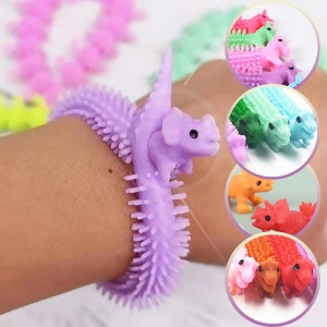 Jucarie senzoriala elastica Flippy, Fidget Noodle, Antistres, Culori Random - Img 3