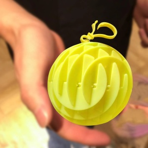 Jucarie Worm Fidget de Decompresie, Flippy, Anti Stres, Dimensiune Compacta 6 cm, Dimensiune Extinsa 15.5 cm, Galben - Img 2