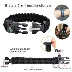 Kit supravietuire multifunctional Flippy, Instrumente profesionale, Trusa de Prim-Ajutor, pentru Camping, Drumetii, Aventuri in aer liber, borseta inclusa, model army - Img 10