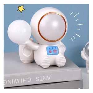 Lampa de Veghe 2in1, Flippy, Lampa, Ascutitoare si Spatiu Depozitare, Model Astronaut, Incarcare USB, din ABS, 12 x 7 x 11 cm, Lumina Led, Multicolor - Img 5