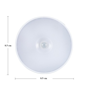 Lampa LED cu senzori de miscare, incarcare USB,3.7V, 400mah, 8.5 x 2 cm, material ABS, portabila, pentru camera bebelusului, dormitor, bucatarie, baie, 2 culori, lumina calda si rece, carcasa alba - Img 5