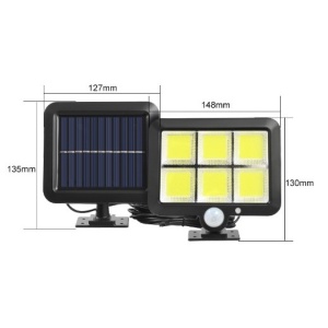 Lampa Solara LED 120 COB, Flippy, 6 Grile, Senzor de Lumina si Miscare, Lungime Cablu 4.8 m, Lumina Alba - Img 5