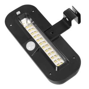Lampa solara LED dreptunghiulara pentru perete Flippy, 18 x 7 cm, senzor miscare, 6V, ABS, 2200mAh, rezistent la apa, culoare alb rece, suport negru - Img 1