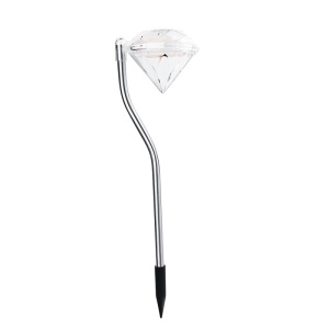 Lampa solara LED tip Diamant pentru gradina Flippy, inaltime 30 cm, 2V, ABS, 600mAh, alb rece - Img 1
