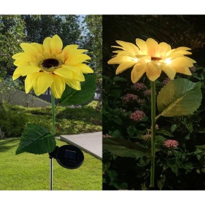 Lampa solara LED tip Floarea Soarelui, inaltime 70 cm, Pentru gradina, Flippy - Img 6