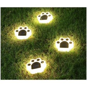 Lampa solara LED, Tip laba de urs, pentru gazon sau gradina, Rezistenta la apa, Flippy, Alb cald - Img 6