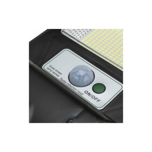 Lampa solara stradala Flippy, cu telecomanda, senzor de miscare si lumina, suport prindere, 240 LED-uri, IP65, ABS, 12AH, 250W, temperatura culoare 6500K, 70x18.8x5 cm, autonomie 10-12 ore, negru - Img 5