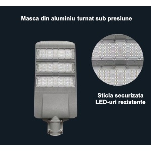 Lampa solara stradala Flippy, IP65, senzor de lumina, 510 LED-uri SMD, 5000 lm, panou 53W, putere 500W, autonomie 12-16 ore, telecomanda, montare prin fixare, pentru strada sau gradina, finisaj mat, material ABS, 91.6 x 36.5 x 8.7 cm, gri - Img 4