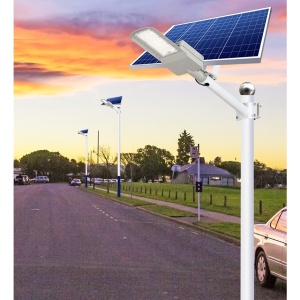 Lampa solara stradala Flippy, IP65, senzor de lumina, 60 LED-uri SMD, 2250 lm, panou 25W, putere 200W, autonomie 12-16 ore, telecomanda, montare prin fixare, pentru strada sau gradina, finisaj mat, material ABS, 51.5 x 21 x 7.5, gri - Img 7
