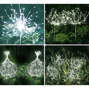 Lampa solara sub forma de artificii, 90 LED-uri, alb rece, Flippy - Img 5