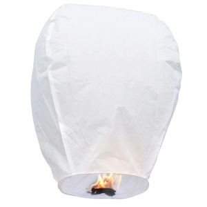 Lampion zburator, Flippy, hartie biodegradabila, Alb - Img 1