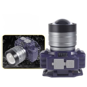 Lanterna LED de Montat pe Cap, Flippy, cu Raza Lunga de Zoom, Far Telescopic, Reglabil, Rezistent la Apa, pentru Pescuit in Aer Liber, Camping, Lumina Puternica, Lanterna, 7.5x5x7 cm, Albastru - Img 5