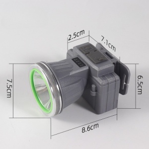 Lanterna LED de Montat pe Cap, Flippy, cu Raza Lunga de Zoom, Reincarcabila USB, Far Telescopic, Rezistent la Apa, Reglabil, pentru Pescuit in Aer Liber, Camping, Lumina Puternica, Lanterna, 8.6x7.5x6.5cm, Gri - Img 3