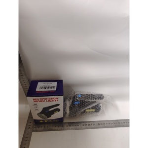 Lanterna LED Lumina Puternica, Rezistenta la Apa, Tip Proiector COB, Flippy, Lanternă Reincarcabila, USB, cu Maner pentru Drumetii, Lanterna de Urgenta, Aer Liber, 14.1 x 6.4 cm, Culoare Negru cu Comutator Albastru - Img 8