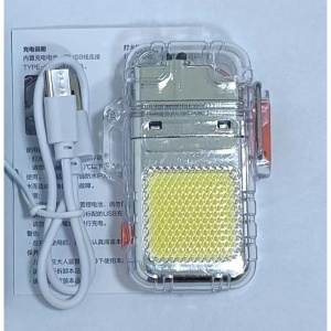 Lanterna Tip Breloc cu Bricheta, Flippy, Impermeabila, 3 Moduri Iluminare, 300 mAh, Incarcare USB-C, COB, Raza de Actiune 50 - 100 m, 7.4 x 4.9 x 1.7 cm, Argintiu - Img 3