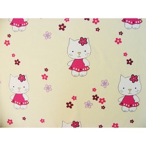 Lenjerie patut Hubners Kitty Floricele 4 piese crem - Img 2