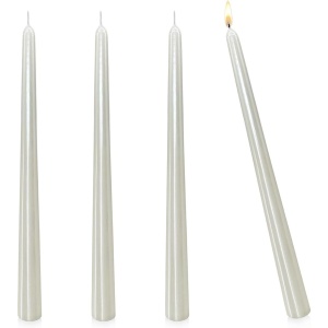 Lumanare Decorativa, Flippy, pentru Masa, 25 cm, din Parafina, fara Fum, Ardere 7.5h, Alb - Img 7