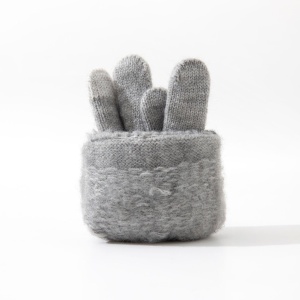 Manusi de Barbat, Flippy, Model H, Functie Touchscreen (ecran tactil), Material Acril Tricotat, Manseta Elastica, Interior Catifelat, Marime Universala, Gri Deschis - Img 2