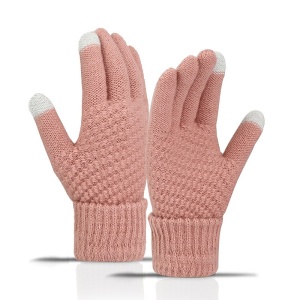 Manusi de Dama, Flippy, Functie Touchscreen (ecran tactil), Material Acril Tricotat, Manseta Elastica, Interior Catifelat, Marime Universala, Roz - Img 6