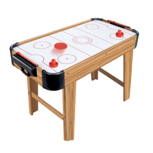 Masa Air Hockey Graffiti cu Picioare Lungi, Flippy, Lemn, 2 Pucuri, Tabela Scor, 2 Impingatoare, 76x38x61 cm, Maro - Img 1