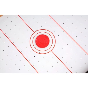 Masa Air Hockey Graffiti fara Picioare, Flippy, Lemn, 2 Pucuri, Tabela Scor, 2 Impingatoare, 57x31x9.5 cm, Maro - Img 5