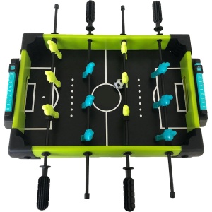Masa de fotbal cu teren si 12 jucatori Flippy, 4 manere, cu Tablou Scor, din Metal si ABS, 36.5 x 35.5 x 8 cm, Design Multicolor, pentru copii/adulti, verde - Img 3