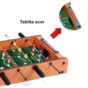 Masa de fotbal cu teren si 12 jucatori Flippy, cu tablou pentru scor, din metal, lemn si ABS, 34.5 x 23 x 7 cm, pentru copii - Img 2