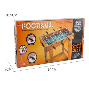 Masa de Fotbal cu Teren si 18 Jucatori Flippy, 6 Manere, cu Tablou pentru Scor, din Metal, Lemn si ABS, 69 x 36.5 x 61 cm, cu Picioruse, pentru copii/adulti - Img 3