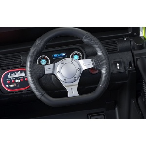 Mașină Electrică pentru Copii, Flippy, Off-Road, Conectare Bluetooth, telecomandă, Tracțiune Integrală, Lumina Intermitenta, Baterie 12V 7Ah, 120x63x68cm, Alb - Img 9