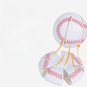 Minge UFO baseball Flippy cu deformare, diametru 8 cm, 3 ani +, lumini LED interactiva, minge magică OZN zburator, minge zburătoare, Alb - Img 4