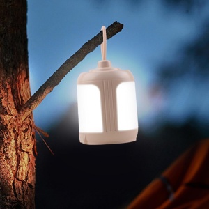 Mini Lampa LED de Camping, Flippy, pentru Aer Liber, Reincarcabila USB Type C, 3 Trepte de Lumina, Portabila, 13.8 x 6.5 cm, 5V, Alb - Img 8