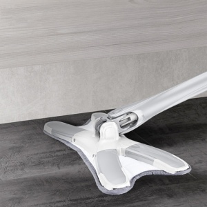 Mop Plat, Flippy, cu Sistem de Stoarcere, 2 Lavete Incluse, Lungime Telescopica 140 cm, Argintiu - Img 2