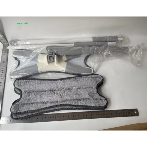 Mop Plat, Flippy, cu Sistem de Stoarcere, 2 Lavete Incluse, Lungime Telescopica 140 cm, Argintiu - Img 12